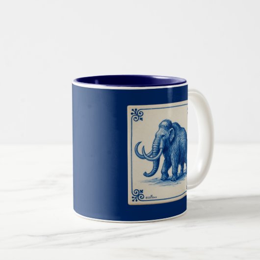 Tasse 2 Couleurs Delft Wooly Mammoth (Devant droit)