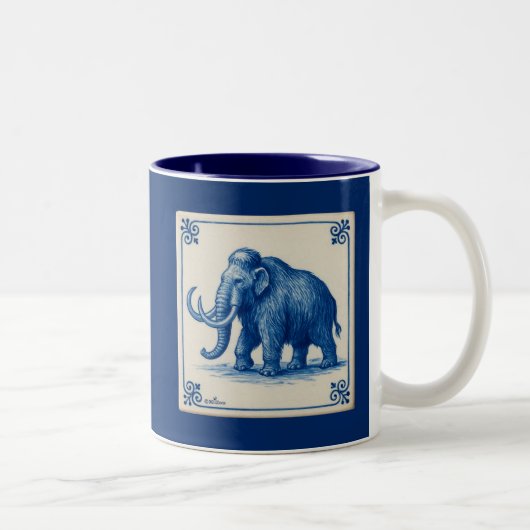 Tasse 2 Couleurs Delft Wooly Mammoth (Droit)