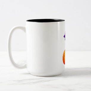 Tasse 2 Couleurs Délice de chat sorcière citrouille