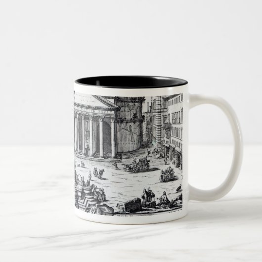 Tasse 2 Couleurs Della Rotonda de Piazza avec une vue de Panthéon (Droit)