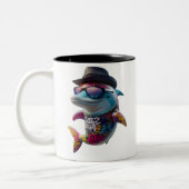 Tasse 2 Couleurs delphin mug. (Gauche)