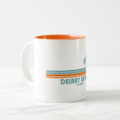 Tasse 2 Couleurs Delray Beach Floride Sun Palm Trees (Devant gauche)