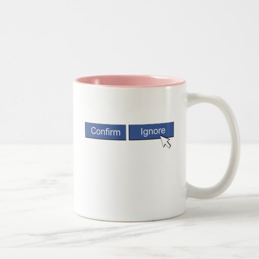 Tasse 2 Couleurs Demande d'ami de Facebook (Droit)