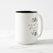 Tasse 2 Couleurs Demoiselle d'honneur de la verdure élégante d'euca (Devant droit)