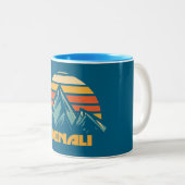 Tasse 2 Couleurs Denali Alaska Retro Turquoise (Devant droit)