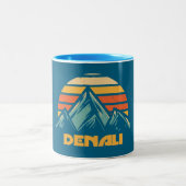 Tasse 2 Couleurs Denali Alaska Retro Turquoise (Centre)