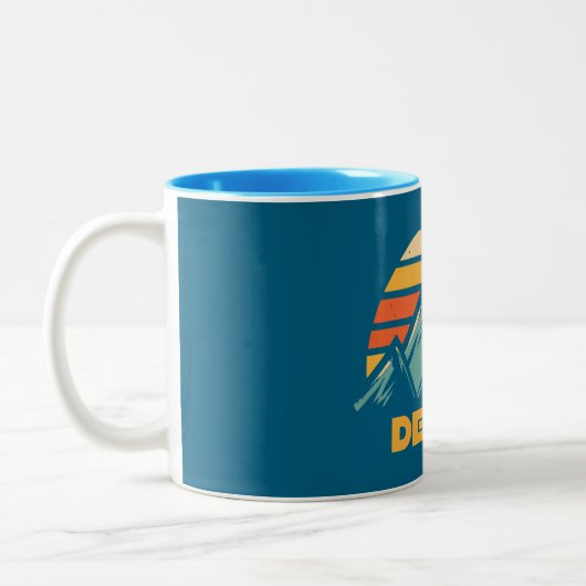 Tasse 2 Couleurs Denali Alaska Retro Turquoise (Gauche)