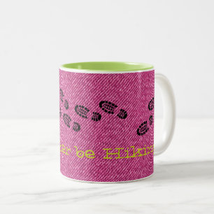 Tasse 2 Couleurs Denim Rose Je serais plutôt RANDONNÉE Boots amusan