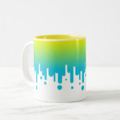 Tasse 2 Couleurs Dénivelé jaune et vert (Devant gauche)