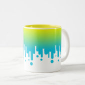 Tasse 2 Couleurs Dénivelé jaune et vert (Devant droit)