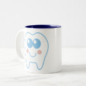 Tasse 2 Couleurs Dent dentaire mignonne (Devant gauche)