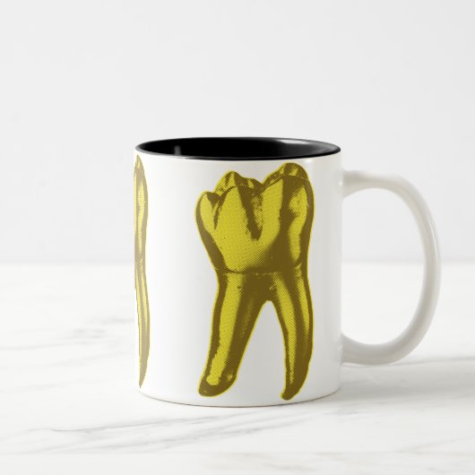 Tasse 2 Couleurs Dent en or (Droit)