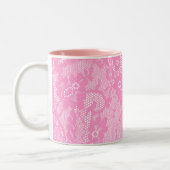 Tasse 2 Couleurs Dentelle rose (Gauche)