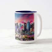 Tasse 2 Couleurs Denver Mile High City (Devant droit)