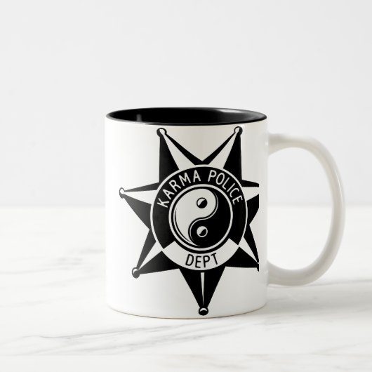 Tasse 2 Couleurs Département de police de karma ! (Droit)