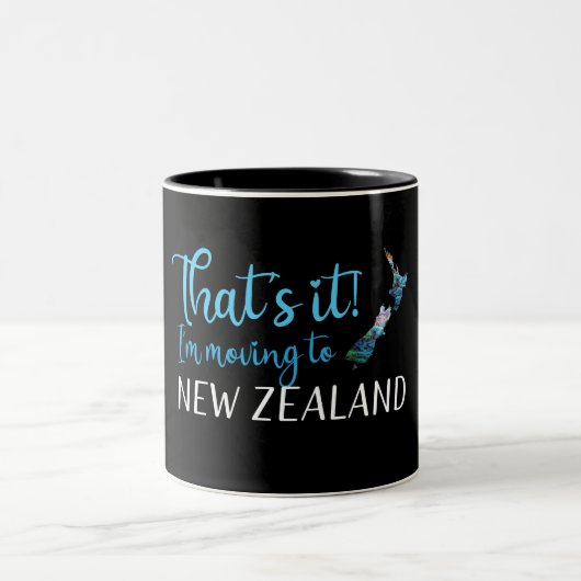 TASSE 2 COULEURS DÉPLACEMENT EN NOUVELLE-ZÉLANDE KIWI PAUA (Centre)