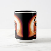 Tasse 2 Couleurs Derpy Halloween Chat par Tombstone (Centre)