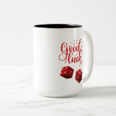 Tasse 2 Couleurs dés chanceux jour (Devant droit)