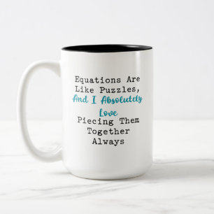 Tasse 2 Couleurs Des Équations Comme Des Énigmes Aiment Les Assembl