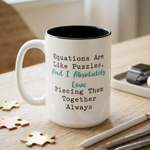 Tasse 2 Couleurs Des Équations Comme Des Énigmes Aiment Les Assembl