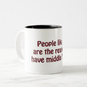 Tasse 2 Couleurs Des gens comme vous Doigts (Devant gauche)