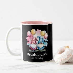 Tasse 2 Couleurs Des gnomes heureux colorés avec des ballons