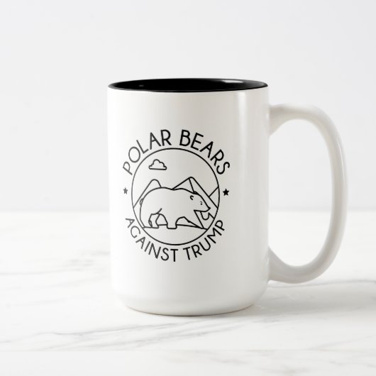 Tasse 2 Couleurs Des ours polaires contre Trump (Droit)