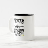 Tasse 2 Couleurs Des pilotes regardent vers le bas depuis 1903 (Devant gauche)