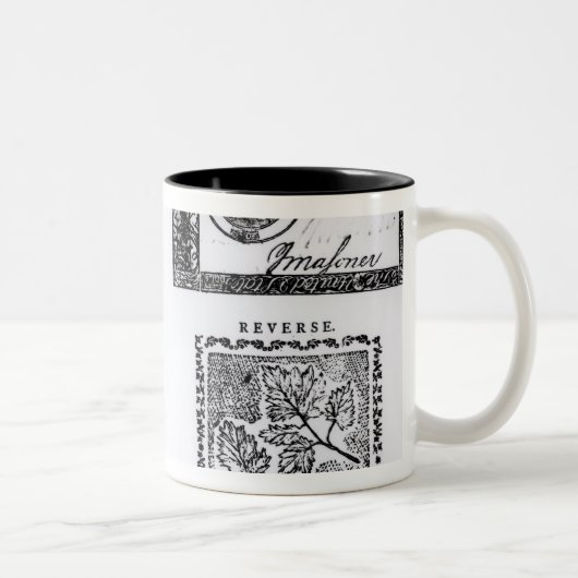 Tasse 2 Couleurs Des six billets d'un dollar colonial (Droit)