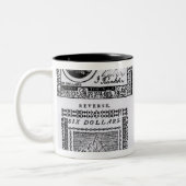 Tasse 2 Couleurs Des six billets d'un dollar colonial (Gauche)
