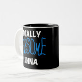 Tasse 2 Couleurs Des T-shirts et cadeaux Nonna Blue totalement géni (Devant gauche)
