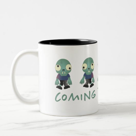 Tasse 2 Couleurs Des zombies...Venant vous chercher ! (Gauche)