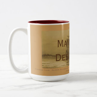Tasse 2 Couleurs Descendants étant assortis de fleur printanière,