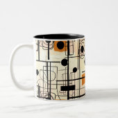Tasse 2 Couleurs Design abstrait moderne, lignes dynamiques Lancer (Gauche)