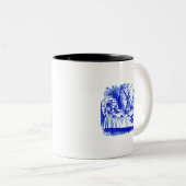 Tasse 2 Couleurs Design Bleu Azur Clair Classique Uni (Devant droit)