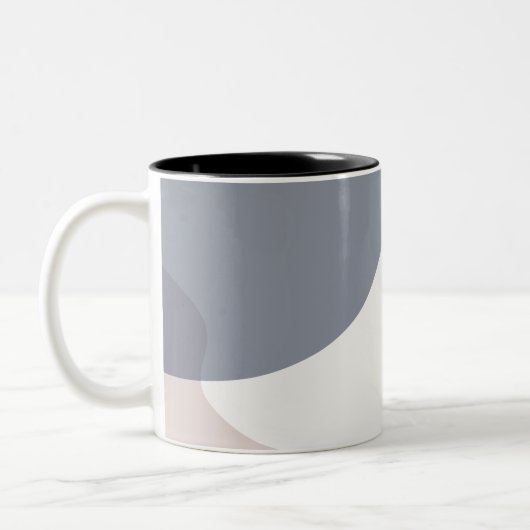 Tasse 2 Couleurs Design d'art Abstrait violet (Gauche)
