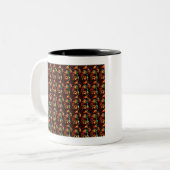 Tasse 2 Couleurs Design de fleurs de soleil (Devant gauche)