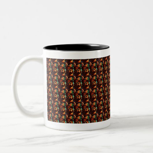 Tasse 2 Couleurs Design de fleurs de soleil (Gauche)