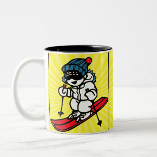 Tasse 2 Couleurs Design de ski vintage skieur cadeau de ski