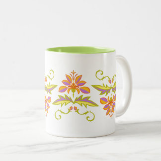 Tasse 2 Couleurs Design floral