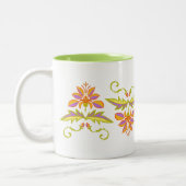 Tasse 2 Couleurs Design floral (Gauche)