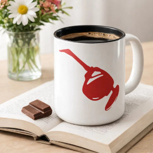 Tasse 2 Couleurs Design futuriste Red Tech.Pour les codeurs et le d
