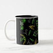 Tasse 2 Couleurs Design Mandala Fumée Verte (Gauche)