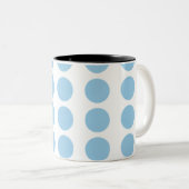 Tasse 2 Couleurs Design Pois bleu (Devant droit)