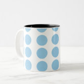 Tasse 2 Couleurs Design Pois bleu (Devant gauche)