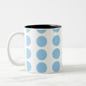 Tasse 2 Couleurs Design Pois bleu (Gauche)