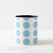 Tasse 2 Couleurs Design Pois bleu (Centre)