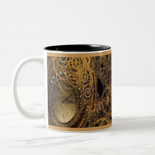Tasse 2 Couleurs Design Steampunk (Gauche)