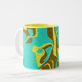 Tasse 2 Couleurs Design Turquoise (Devant gauche)