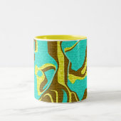 Tasse 2 Couleurs Design Turquoise (Centre)